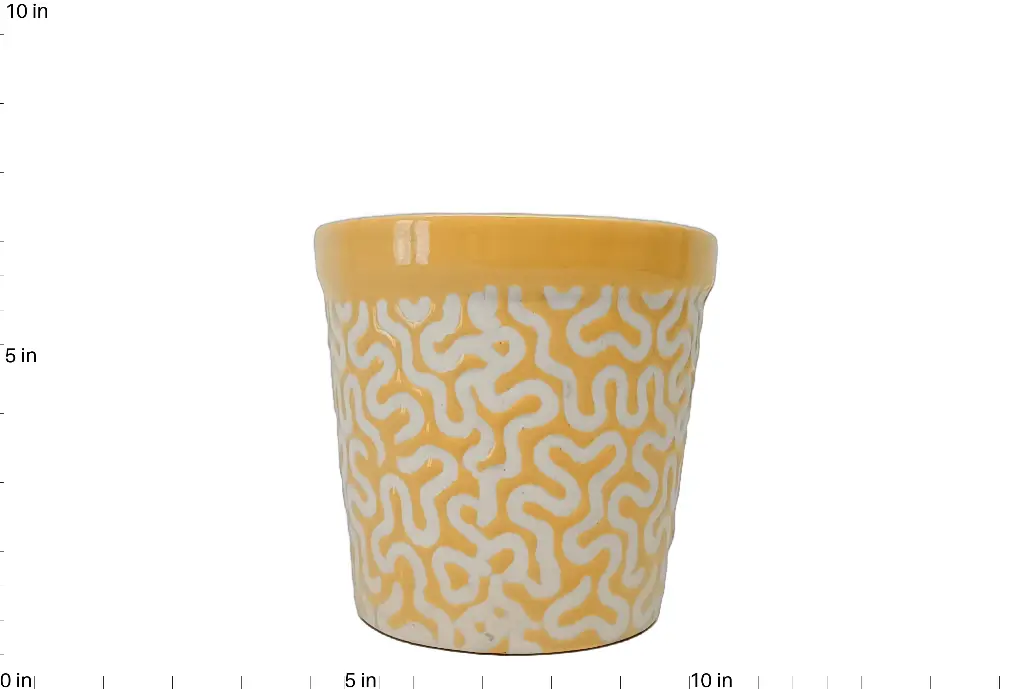 Sunlit Swirls Ceramic Pot